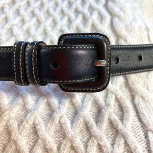 HOST PICK! Vintage Talbots Black Belt with Contrast Stitching,